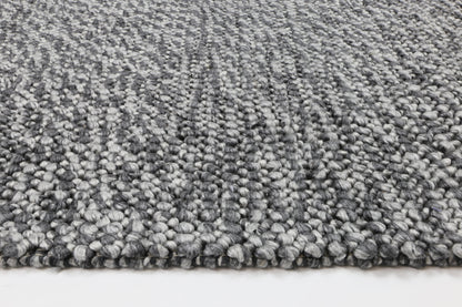 Loopy Charcoal Wool Blend Rug 200x290cm