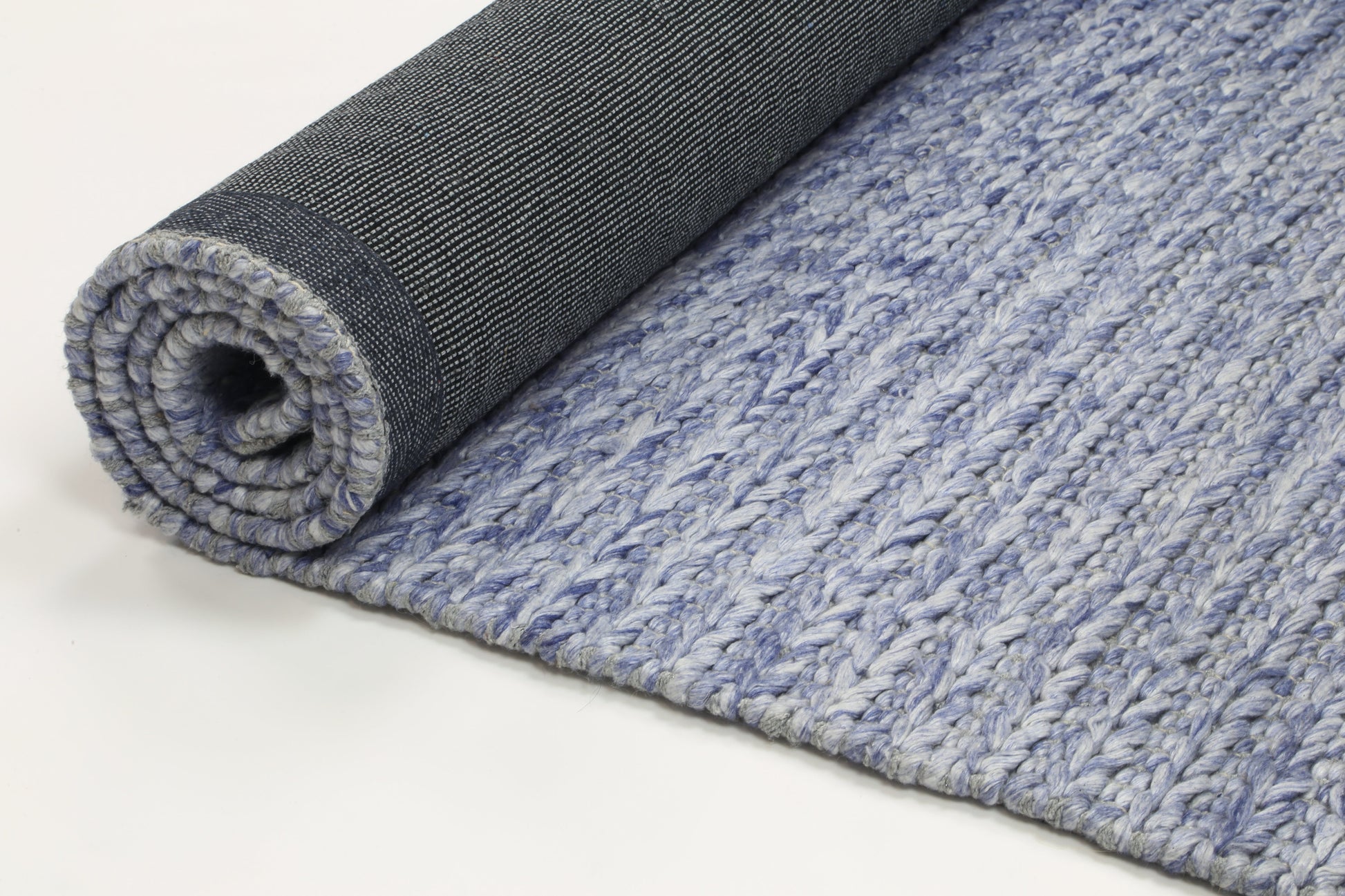 Cue Blue Wool Blend Rug 240x330cm