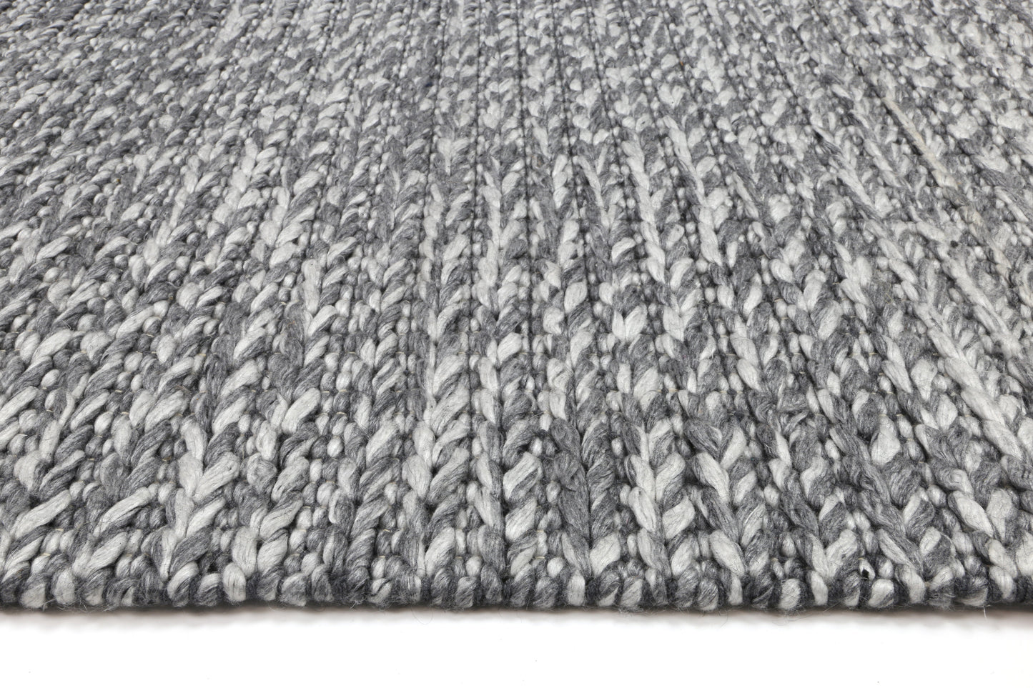 Cue Charcoal Wool Blend Rug 240x330cm