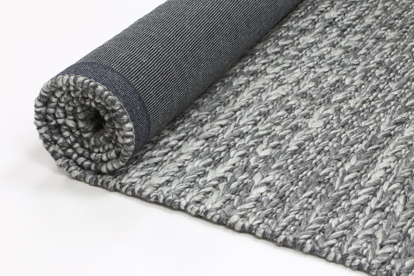 Cue Charcoal Wool Blend Rug 240x330cm