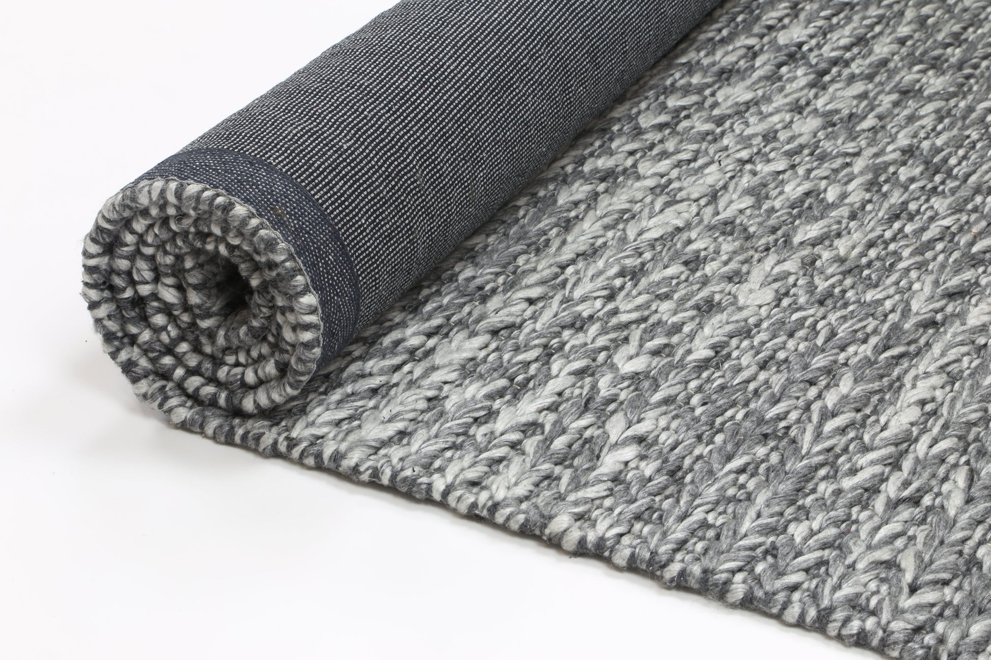 Cue Charcoal Wool Blend Rug 240x330cm