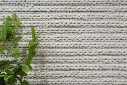 Cue White Wool Blend Rug 240x330cm