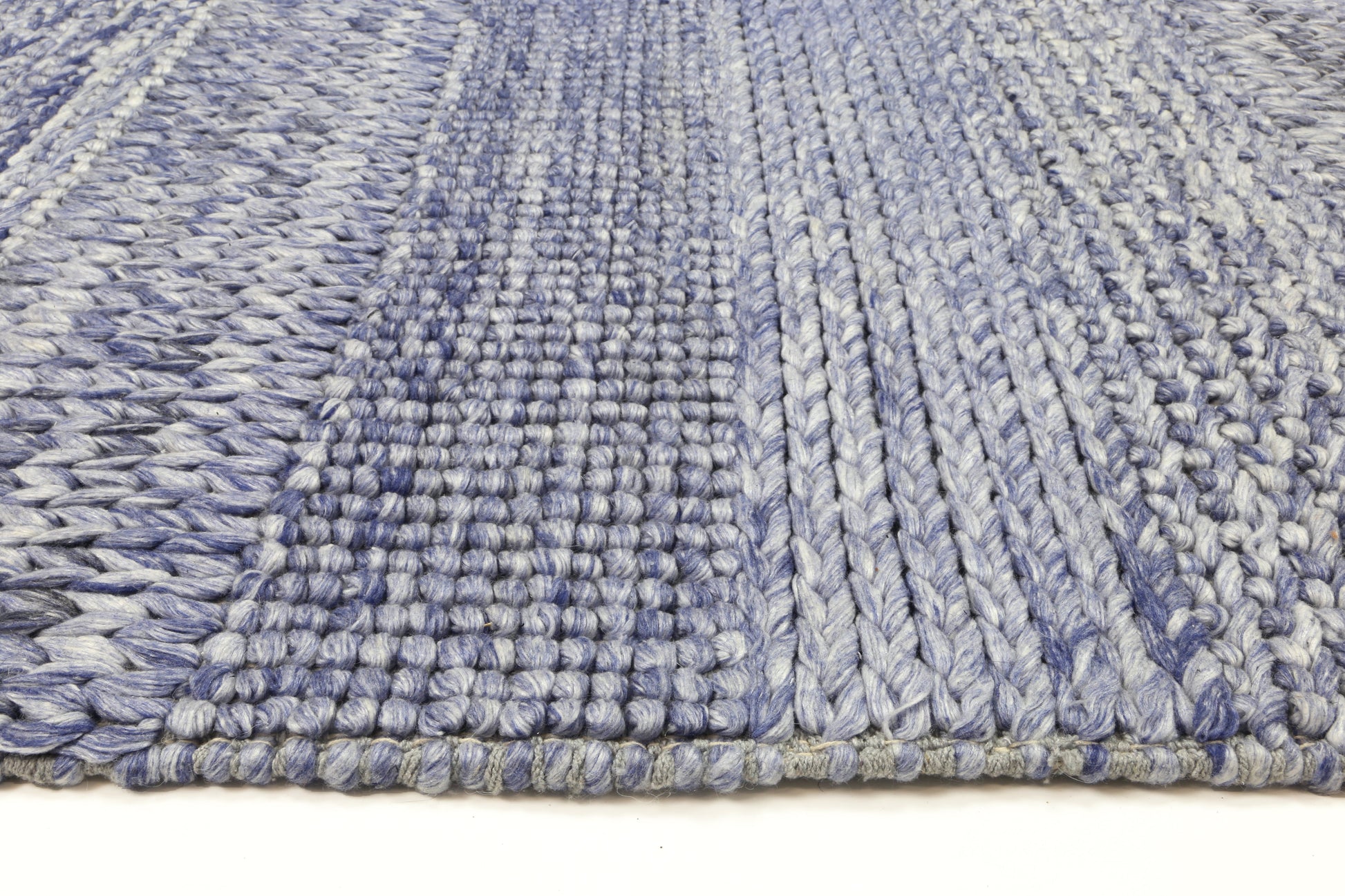 Grace Blue Wool Blend Rug 240x330cm