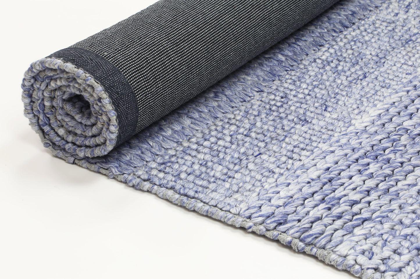 Grace Blue Wool Blend Rug 240x330cm