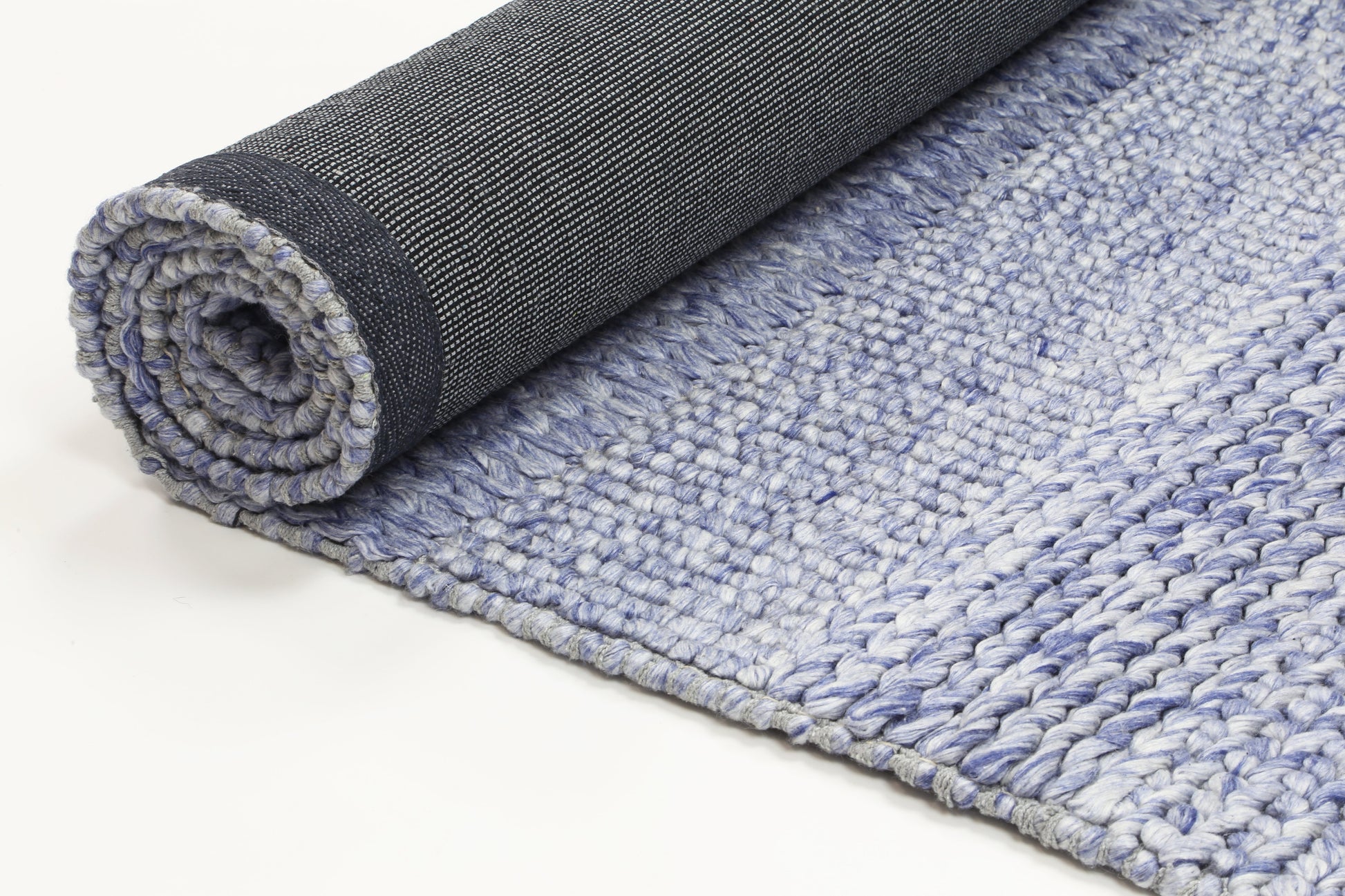 Grace Blue Wool Blend Rug 240x330cm