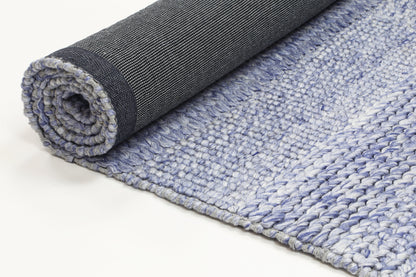 Grace Blue Wool Blend Rug 240x330cm