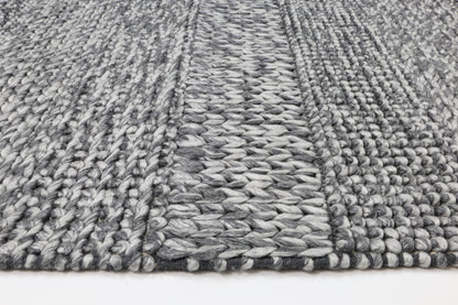 Grace Charcoal Wool Blend Rug 240x330cm