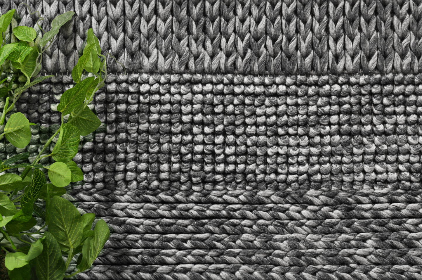 Grace Charcoal Wool Blend Rug 240x330cm