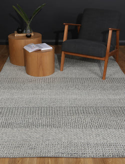 Grace Grey Wool Blend Rug 240x330cm