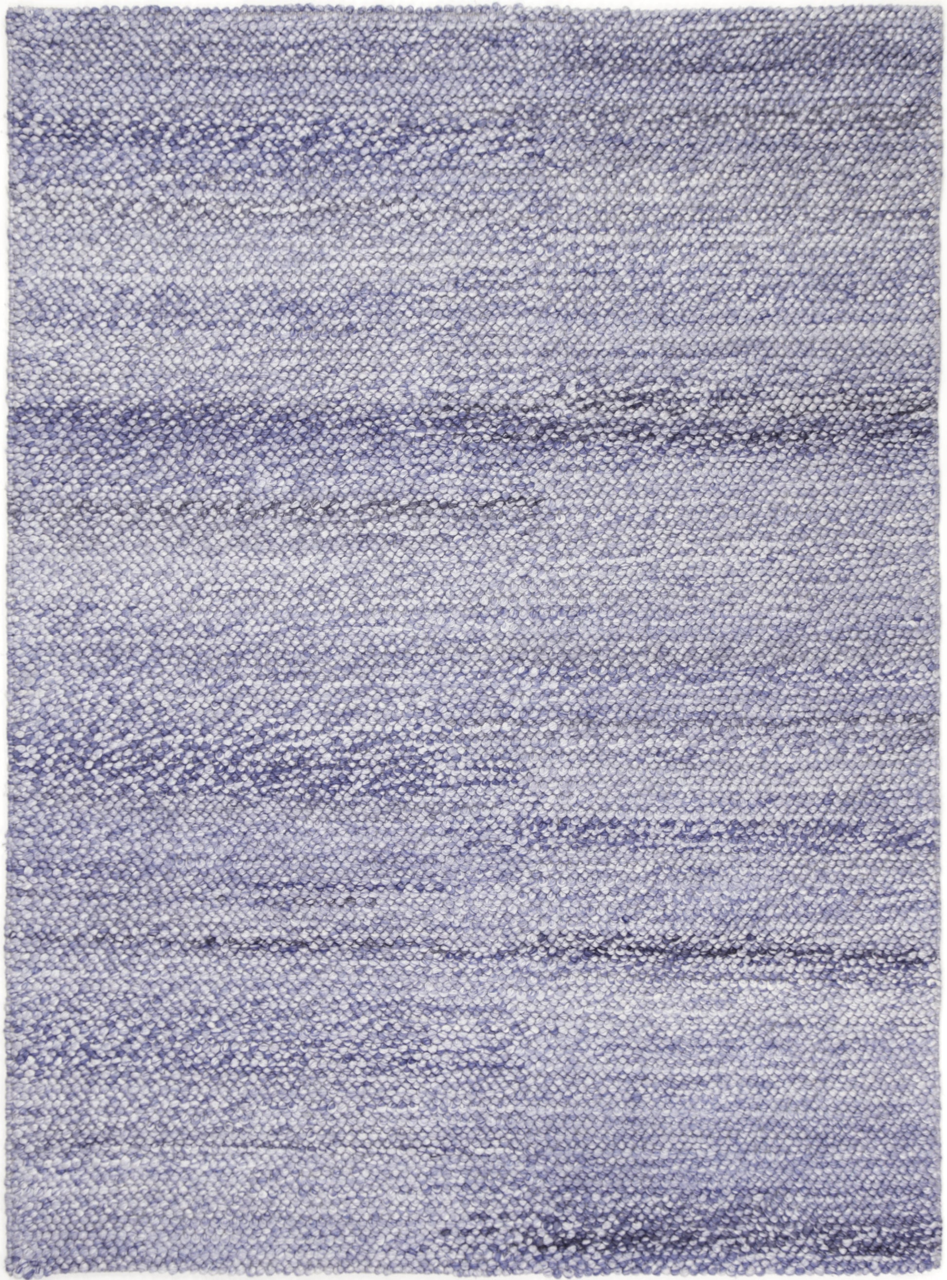 Loopy Blue Wool Blend Rug 240x330cm