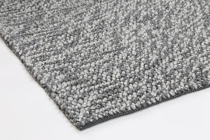 Loopy Charcoal Wool Blend Rug 240x330cm