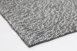 Loopy Charcoal Wool Blend Rug 240x330cm