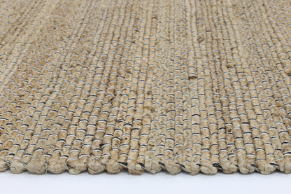 Black Natural Basket Weave Jute Rug 150x220cm