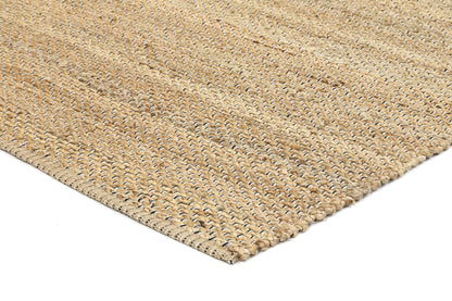Black Natural Basket Weave Jute Rug 150x220cm