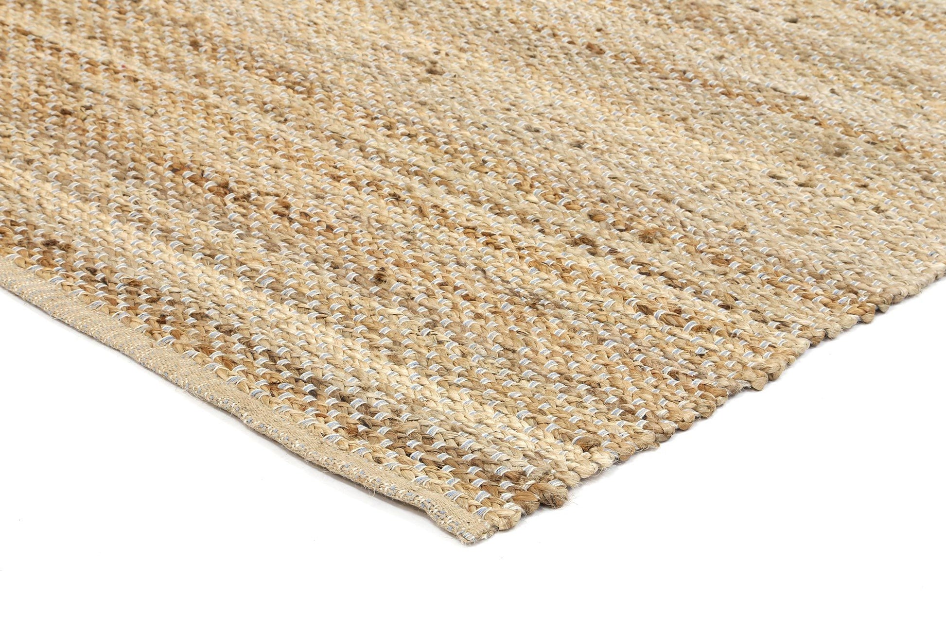 Blue Natural Basket Weave Jute Rug 150x220cm