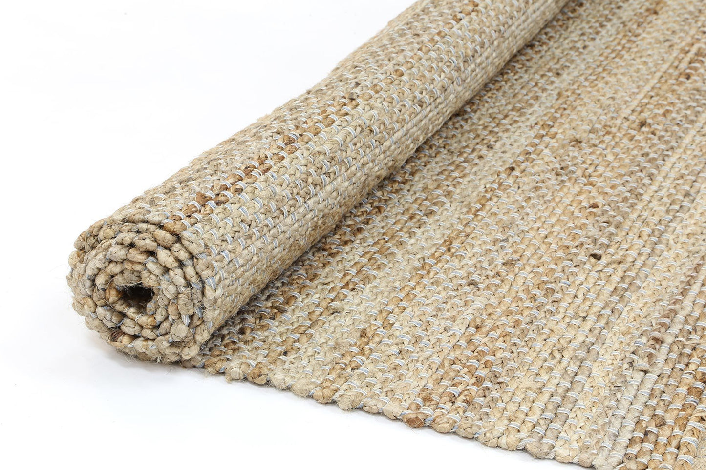 Blue Natural Basket Weave Jute Rug 150x220cm