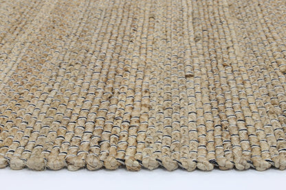 Black Natural Basket Weave Jute Rug 190x280cm