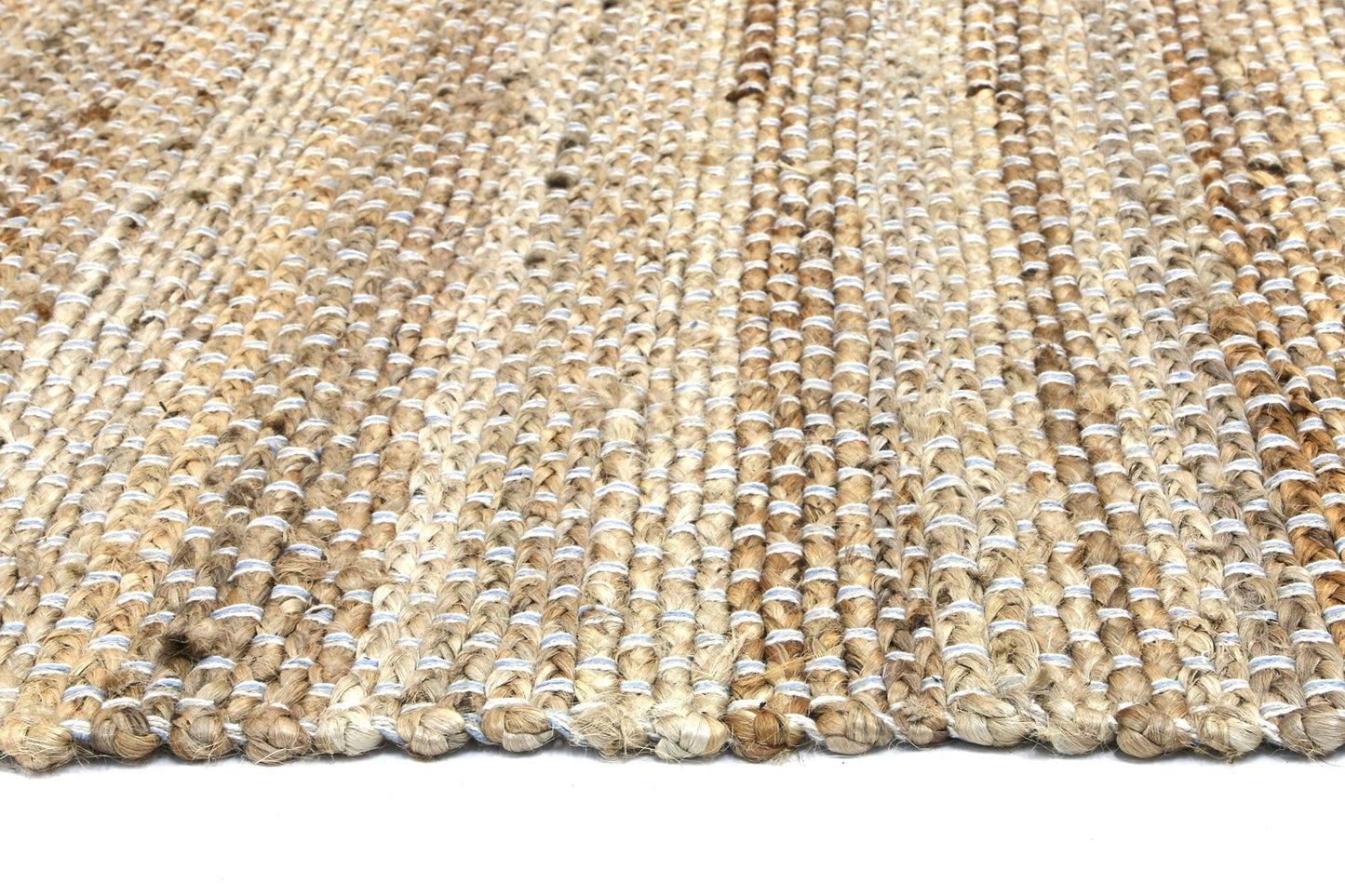 Blue Natural Basket Weave Jute Rug 190x280cm