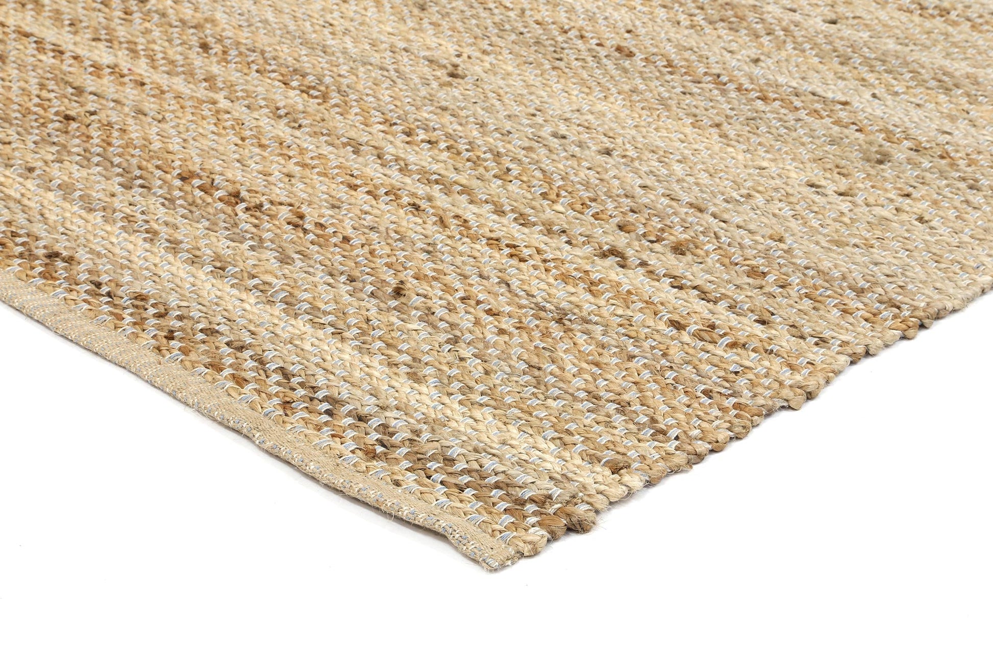 Blue Natural Basket Weave Jute Rug 190x280cm