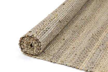 Grey Natural Basket Weave Jute Rug 230x320cm