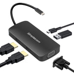 USB-C Multiport Adapter MST Hub with VGA and Dual HDMI