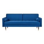 3 Seater Sofa Bed Fabric Uplholstered Lounge Couch Dark Blue/Green/Grey