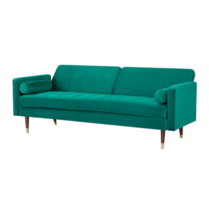 3 Seater Sofa Bed Fabric Uplholstered Lounge Couch Dark Blue/Green/Grey