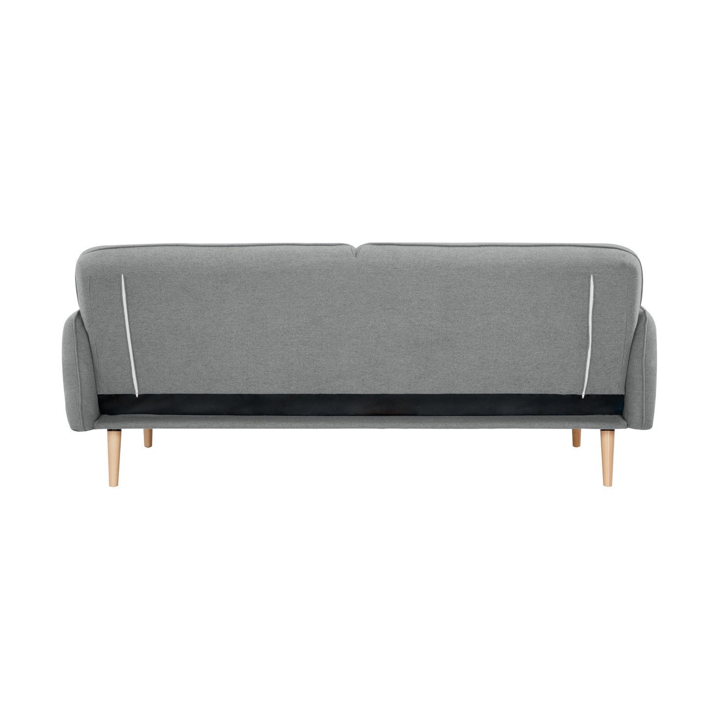 3 Seater Sofa Queen Bed Fabric Uplholstered Lounge Couch Light Grey/Mid Grey