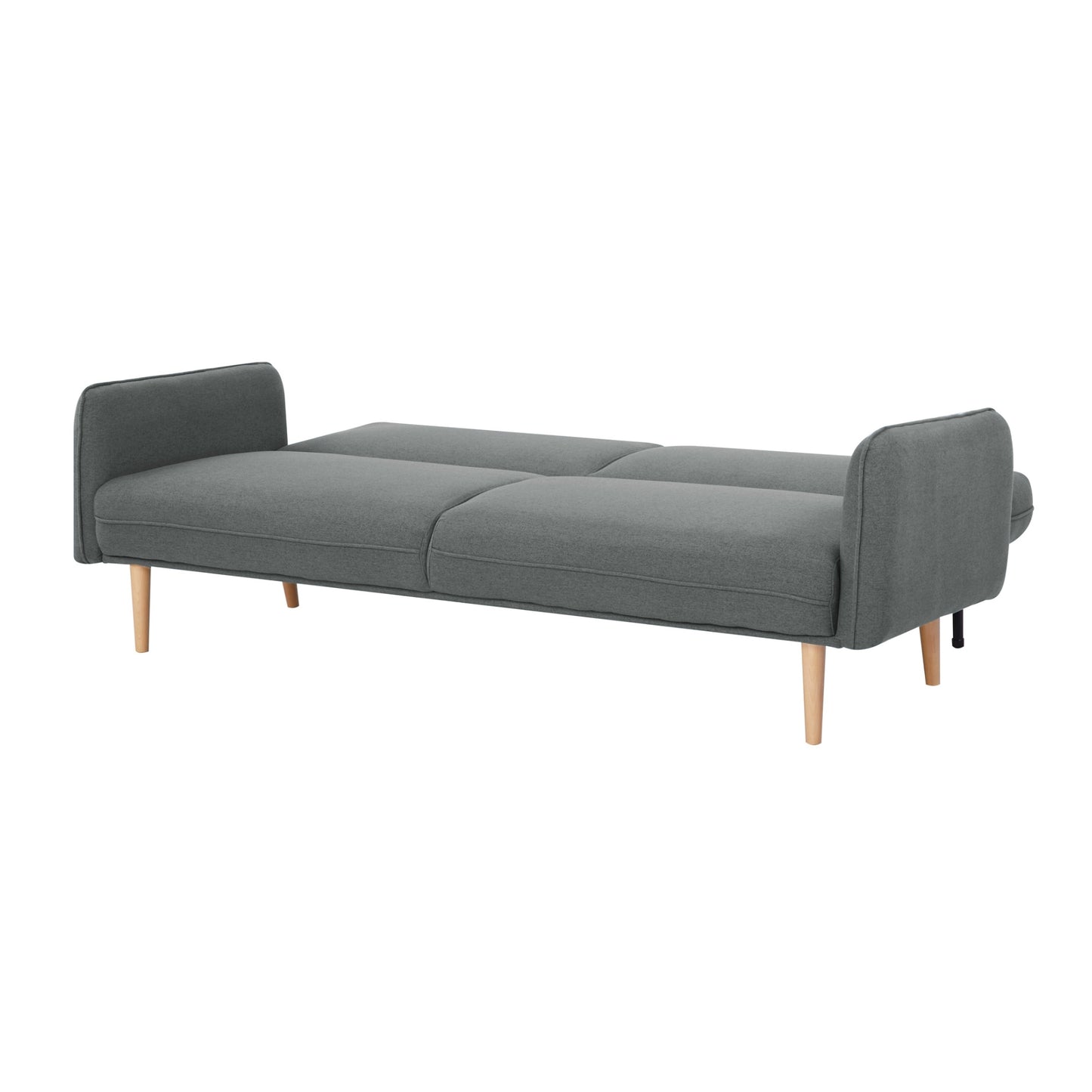 3 Seater Sofa Queen Bed Fabric Uplholstered Lounge Couch Light Grey/Mid Grey