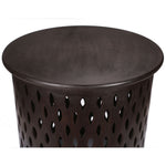 Wooden Round 50Cm Side Table Sofa End Tables - Brown