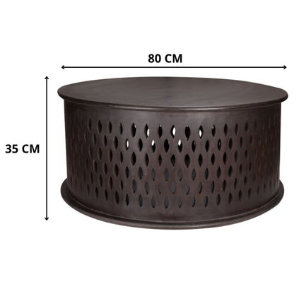 Wooden Round 80cm Coffee Table - Brown