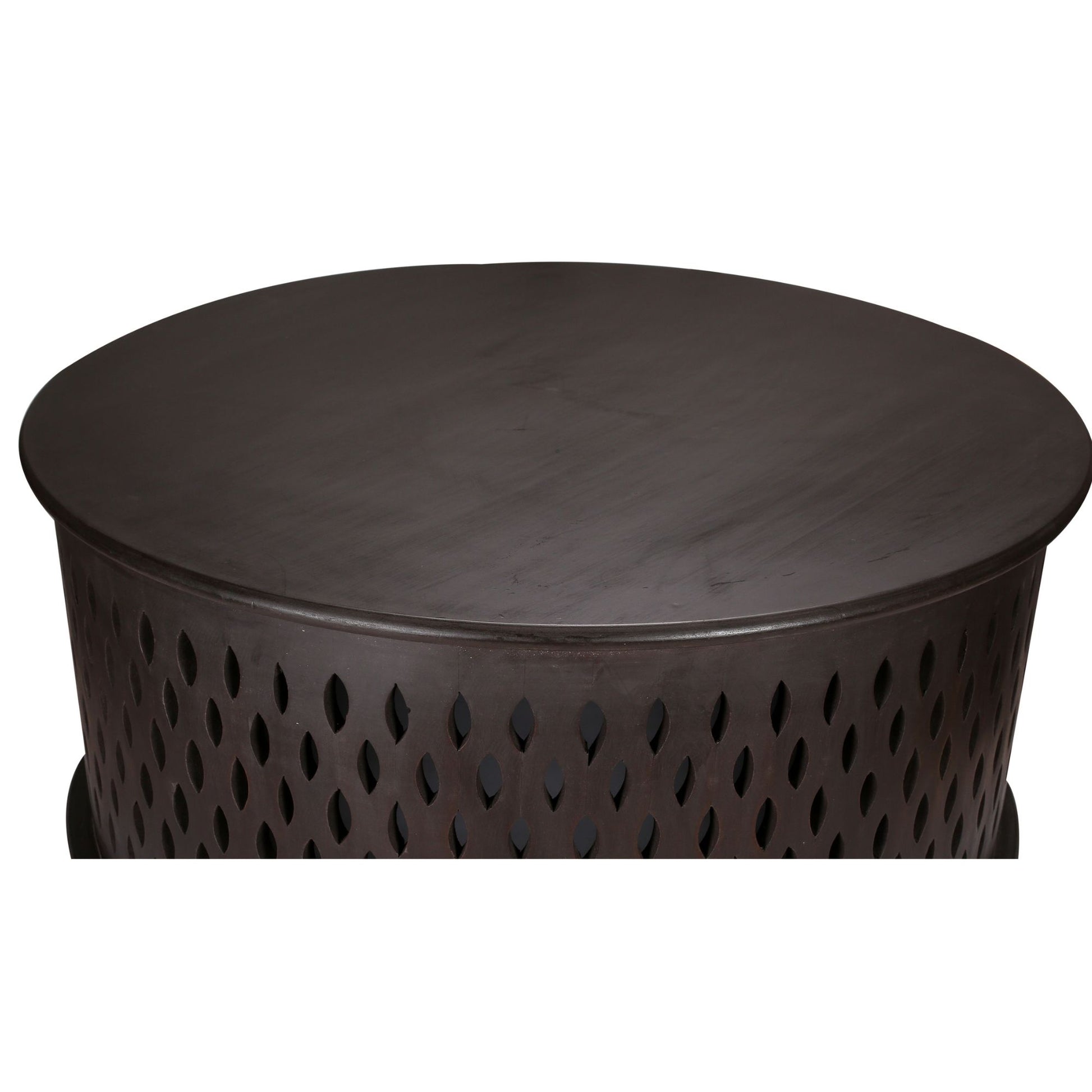 Wooden Round 80cm Coffee Table - Brown