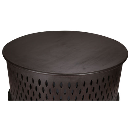 Wooden Round 80cm Coffee Table - Brown