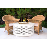 Wooden Round 80cm Coffee Table - White