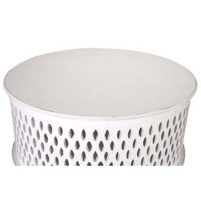 Wooden Round 80cm Coffee Table - White