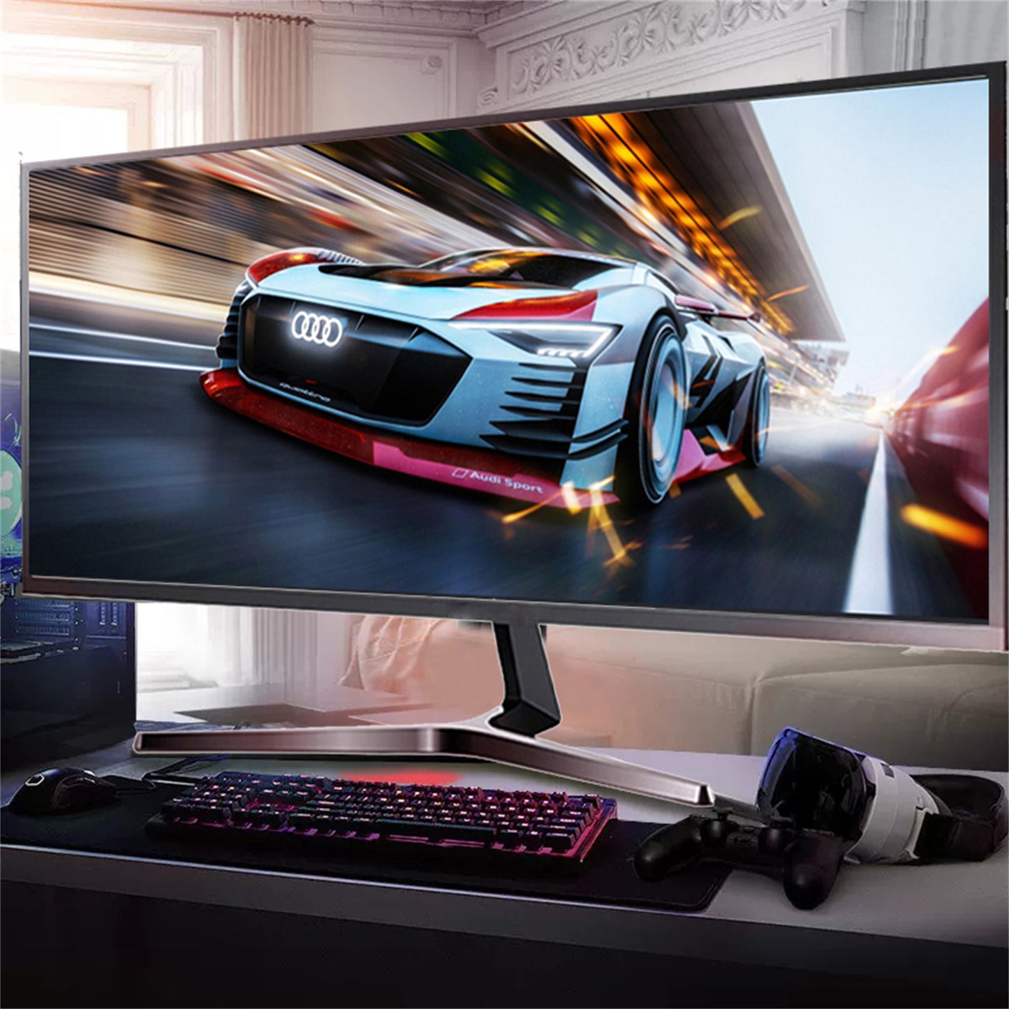 34 Inch Ultrawide Flat Led Gaming Monitor, 3440X1440, Hdmi Dp, 165Hz