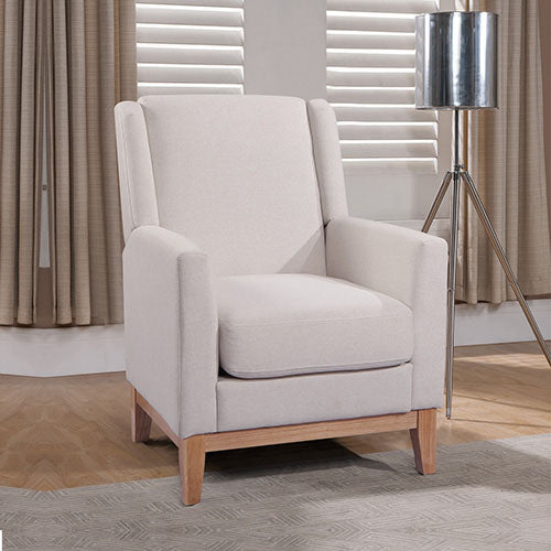  Sleek and Neat Design Arm Chair Beige Colour