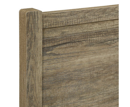 3 Pieces Bedroom Suite Natural WoodKing Size Oak Colour Bed, Bedside Table