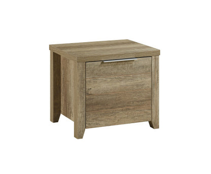 3 Pieces Bedroom Suite Natural WoodKing Size Oak Colour Bed, Bedside Table