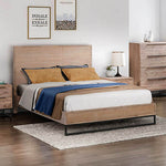 King Solid Wood Acacia Veneer Bed Frame