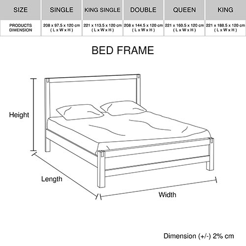 Java Bedframe King Size Oak