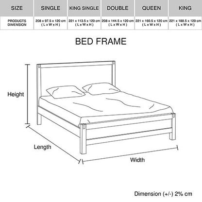 Java Bedframe King Size Oak