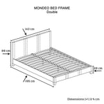 Mondeo Bedframe Double Size Brown