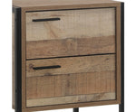 Bedside Table 2 Drawers Night Stand Particle Board Construction In Oak