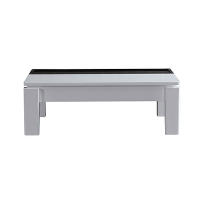 High Gloss Coffee Table With Lift Up Top, Black & White