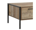 Coffee Table 2 Drawers Particle Board Storage In Oak