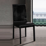 Comfortable Leatherette Seat Dining Chair Black Colour