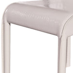 Comfortable Leatherette Seat Dining Chair White Colour
