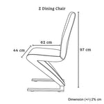 Deluxe designer Z shape Chair-Black