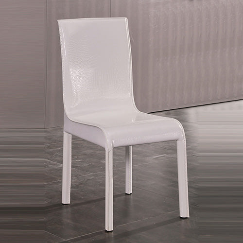 7 Pieces Dining Suite Dining Table & 6X  White Chairs in Rectangular Shape High Glossy MDF Wooden Base Combination of Blac...